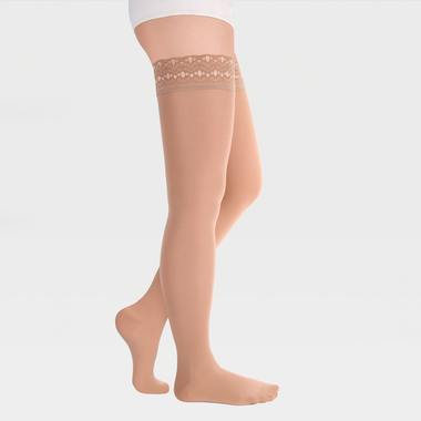 Чулки женские с закрытым носком и ажурной резинкой ID-301 1класс