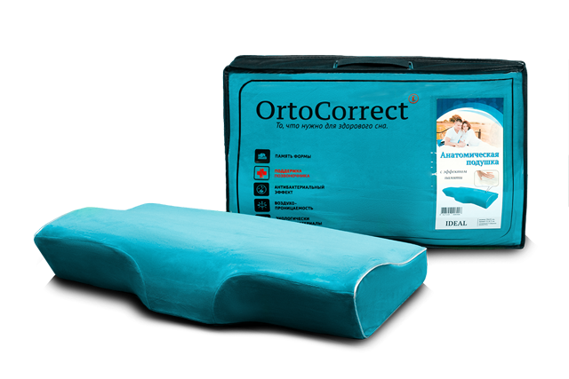 Подушка под голову ортопедическая OrtoCorrect IDEAL