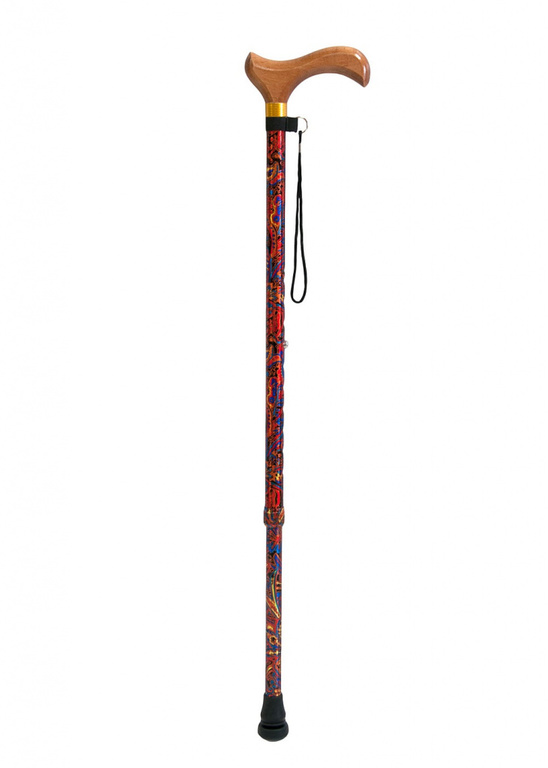 Трость телескопическая с деревянной ручкой "Дерби" ТР1 (01) с УПС (Затвор) 